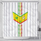 Custom Senegal Football Shower Curtain Tricolor African Stripes Motif Sporty Style - African Pride