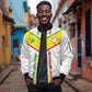 Custom Senegal Football Sleeve Zip Bomber Jacket Tricolor African Stripes Motif Sporty Style - African Pride