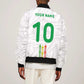 Custom Senegal Football Sleeve Zip Bomber Jacket Tricolor African Stripes Motif Sporty Style - African Pride