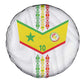 Custom Senegal Football Spare Tire Cover Tricolor African Stripes Motif Sporty Style - African Pride