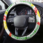 Senegal Football Steering Wheel Cover Tricolor African Stripes Motif Sporty Style - African Pride