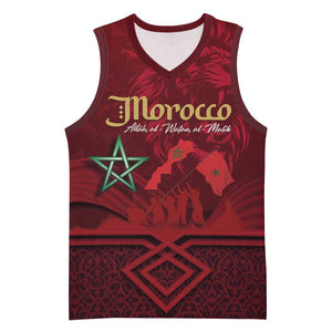 Happy Proclamation of Independence of Morocco Basketball Jersey Barbary Lion's Roar - Fight for Free and Peace LT03