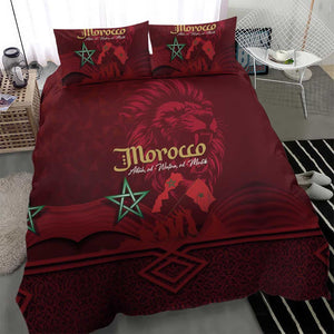 Happy Proclamation of Independence of Morocco Bedding Set Barbary Lion's Roar - Fight for Free and Peace