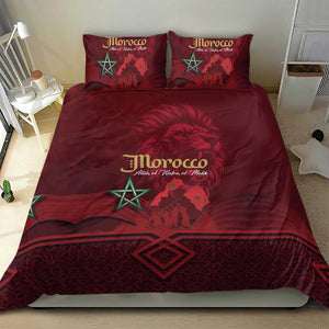 Happy Proclamation of Independence of Morocco Bedding Set Barbary Lion's Roar - Fight for Free and Peace