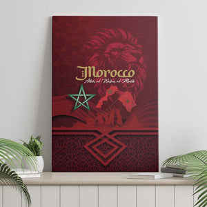 Happy Proclamation of Independence of Morocco Canvas Wall Art Barbary Lion's Roar - Fight for Free and Peace