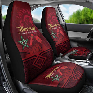 Happy Proclamation of Independence of Morocco Car Seat Cover Barbary Lion's Roar - Fight for Free and Peace