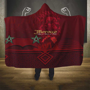 Happy Proclamation of Independence of Morocco Hooded Blanket Barbary Lion's Roar - Fight for Free and Peace