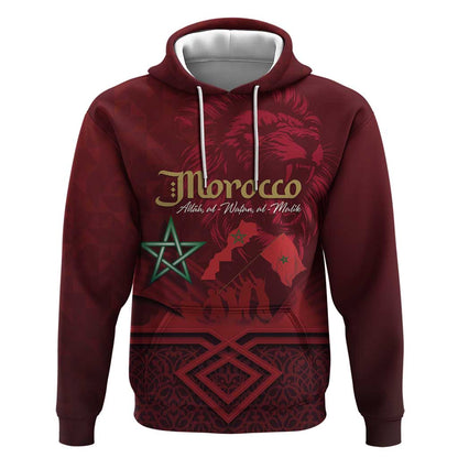 Happy Proclamation of Independence of Morocco Hoodie Barbary Lion's Roar - Fight for Free and Peace