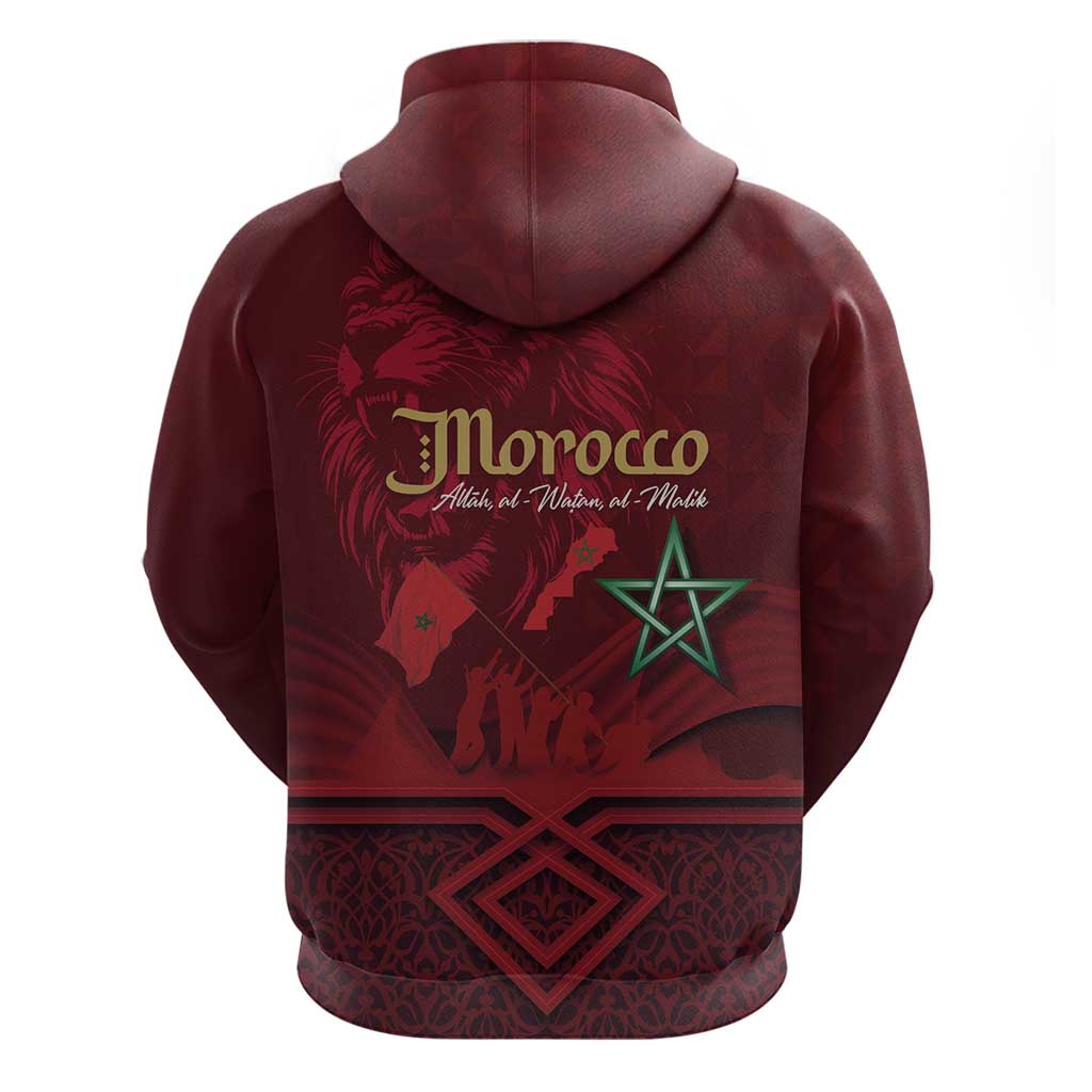 Happy Proclamation of Independence of Morocco Hoodie Barbary Lion's Roar - Fight for Free and Peace