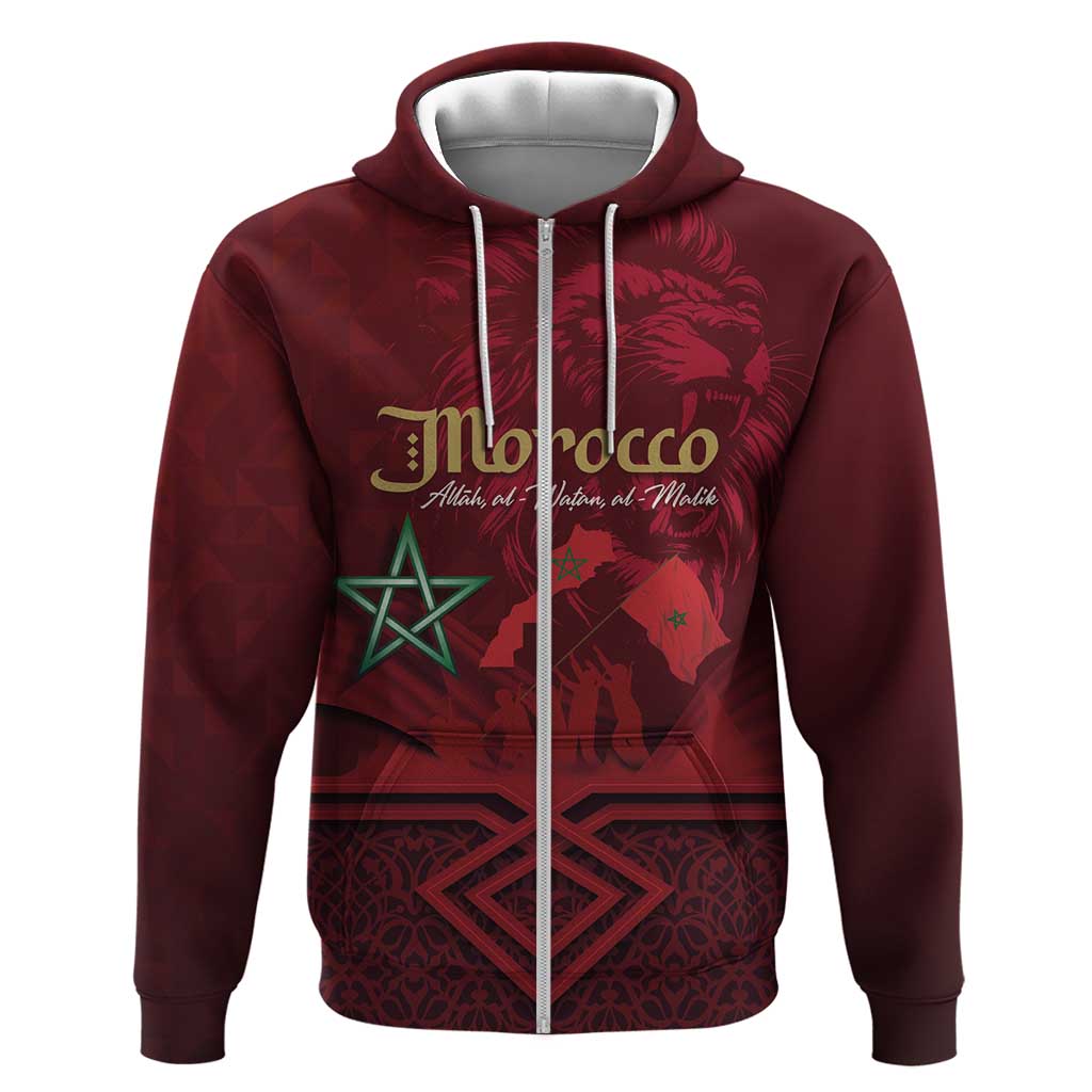 Happy Proclamation of Independence of Morocco Hoodie Barbary Lion's Roar - Fight for Free and Peace