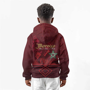 Happy Proclamation of Independence of Morocco Kid Hoodie Barbary Lion's Roar - Fight for Free and Peace