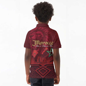 Happy Proclamation of Independence of Morocco Kid Polo Shirt Barbary Lion's Roar - Fight for Free and Peace