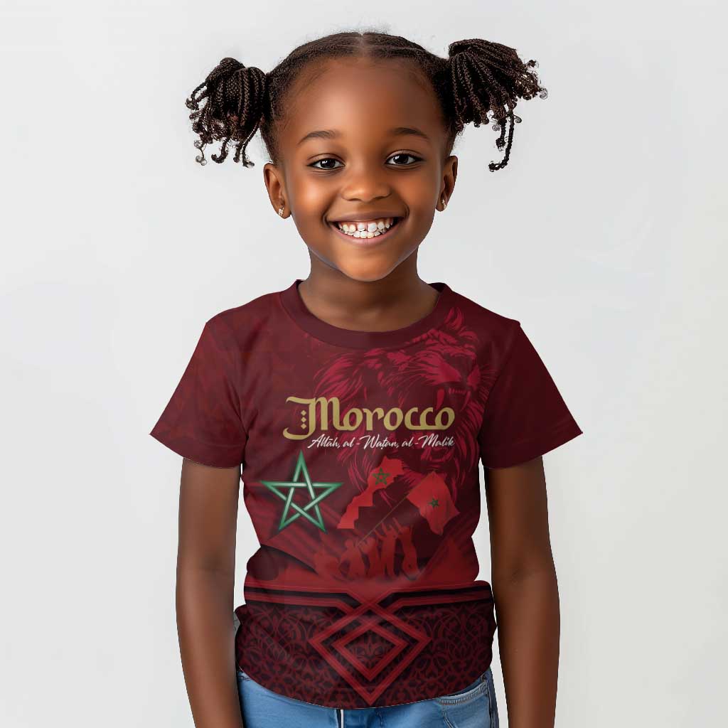 Happy Proclamation of Independence of Morocco Kid T shirt Barbary Lion's Roar - Fight for Free and Peace