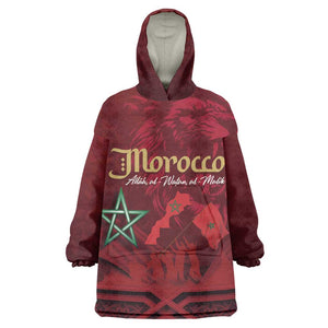 Happy Proclamation of Independence of Morocco Kid Wearable Blanket Hoodie Barbary Lion's Roar - Fight for Free and Peace