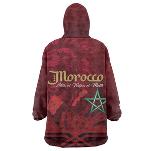 Happy Proclamation of Independence of Morocco Kid Wearable Blanket Hoodie Barbary Lion's Roar - Fight for Free and Peace