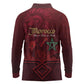 Happy Proclamation of Independence of Morocco Long Sleeve Polo Shirt Barbary Lion's Roar - Fight for Free and Peace