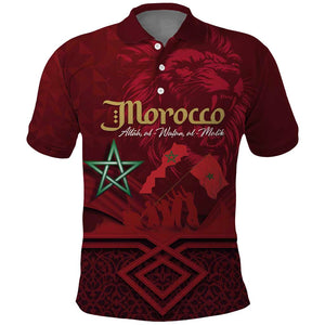 Happy Proclamation of Independence of Morocco Polo Shirt Barbary Lion's Roar - Fight for Free and Peace