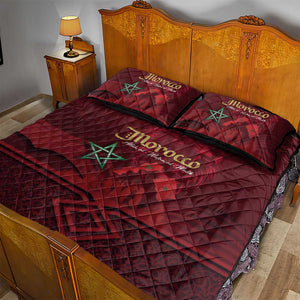 Happy Proclamation of Independence of Morocco Quilt Bed Set Barbary Lion's Roar - Fight for Free and Peace