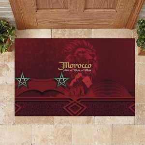 Happy Proclamation of Independence of Morocco Rubber Doormat Barbary Lion's Roar - Fight for Free and Peace