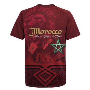 Happy Proclamation of Independence of Morocco Rugby Jersey Barbary Lion's Roar - Fight for Free and Peace