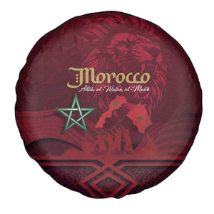 Happy Proclamation of Independence of Morocco Spare Tire Cover Barbary Lion's Roar - Fight for Free and Peace