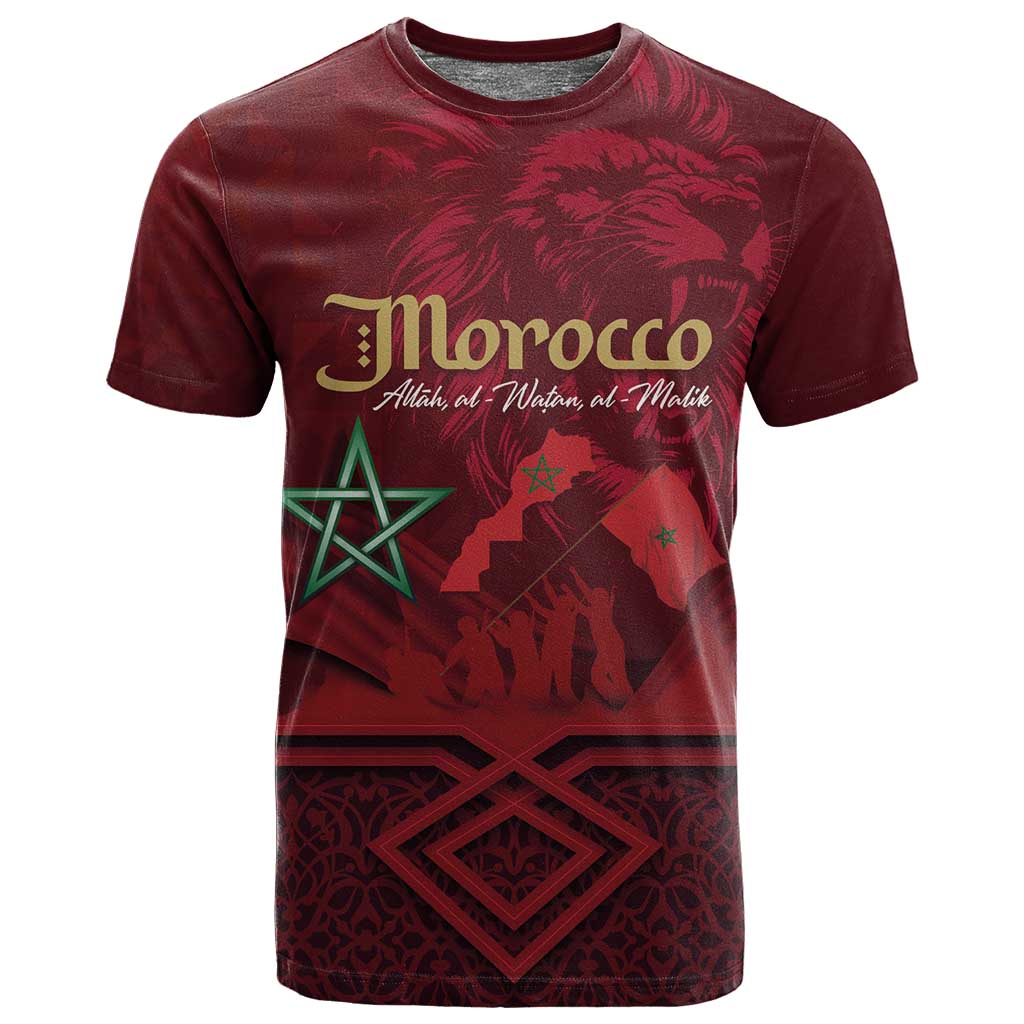 Happy Proclamation of Independence of Morocco T shirt Barbary Lion's Roar - Fight for Free and Peace