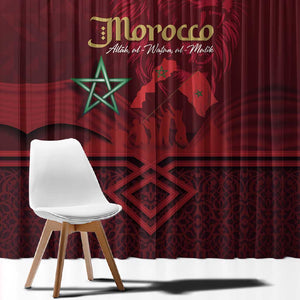 Happy Proclamation of Independence of Morocco Window Curtain Barbary Lion's Roar - Fight for Free and Peace