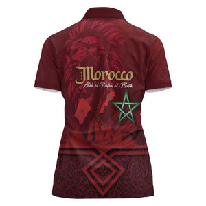 Happy Proclamation of Independence of Morocco Women Polo Shirt Barbary Lion's Roar - Fight for Free and Peace