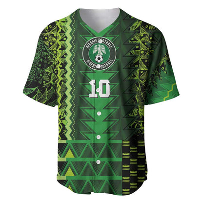 Custom Nigeria Football Baseball Jersey The Naija-Tribal Sporty Style - African Pride