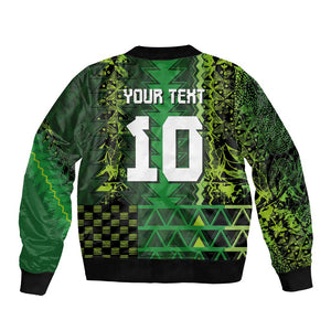 Custom Nigeria Football Bomber Jacket The Naija-Tribal Sporty Style - African Pride