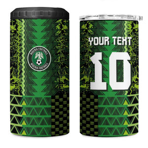 Custom Nigeria Football 4 in 1 Can Cooler Tumbler The Naija-Tribal Sporty Style - African Pride
