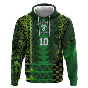 Custom Nigeria Football Hoodie The Naija-Tribal Sporty Style - African Pride