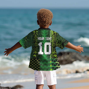 Custom Nigeria Football Kid Hawaiian Shirt The Naija-Tribal Sporty Style - African Pride