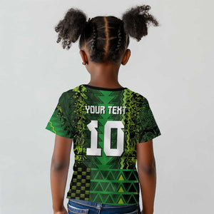 Custom Nigeria Football Kid T shirt The Naija-Tribal Sporty Style - African Pride