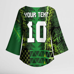 Custom Nigeria Football Kimono Sleeve Blouse The Naija-Tribal Sporty Style - African Pride