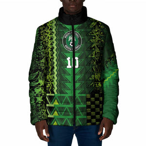 Custom Nigeria Football Padded Jacket The Naija-Tribal Sporty Style - African Pride