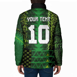 Custom Nigeria Football Padded Jacket The Naija-Tribal Sporty Style - African Pride