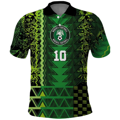 Custom Nigeria Football Polo Shirt The Naija-Tribal Sporty Style - African Pride