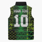 Custom Nigeria Football Sleeveless Puffer Jacket The Naija-Tribal Sporty Style - African Pride