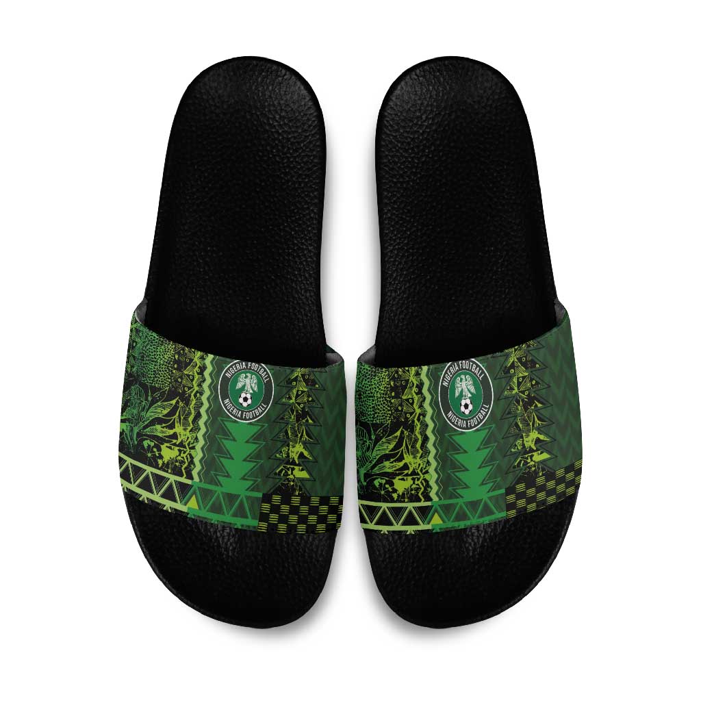 Nigeria Football Slide Sandals The Naija-Tribal Sporty Style - African Pride