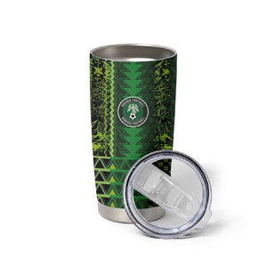 Custom Nigeria Football Tumbler Cup The Naija-Tribal Sporty Style - African Pride