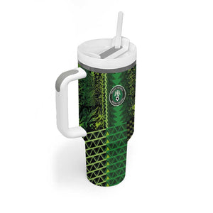 Custom Nigeria Football Tumbler With Handle The Naija-Tribal Sporty Style - African Pride