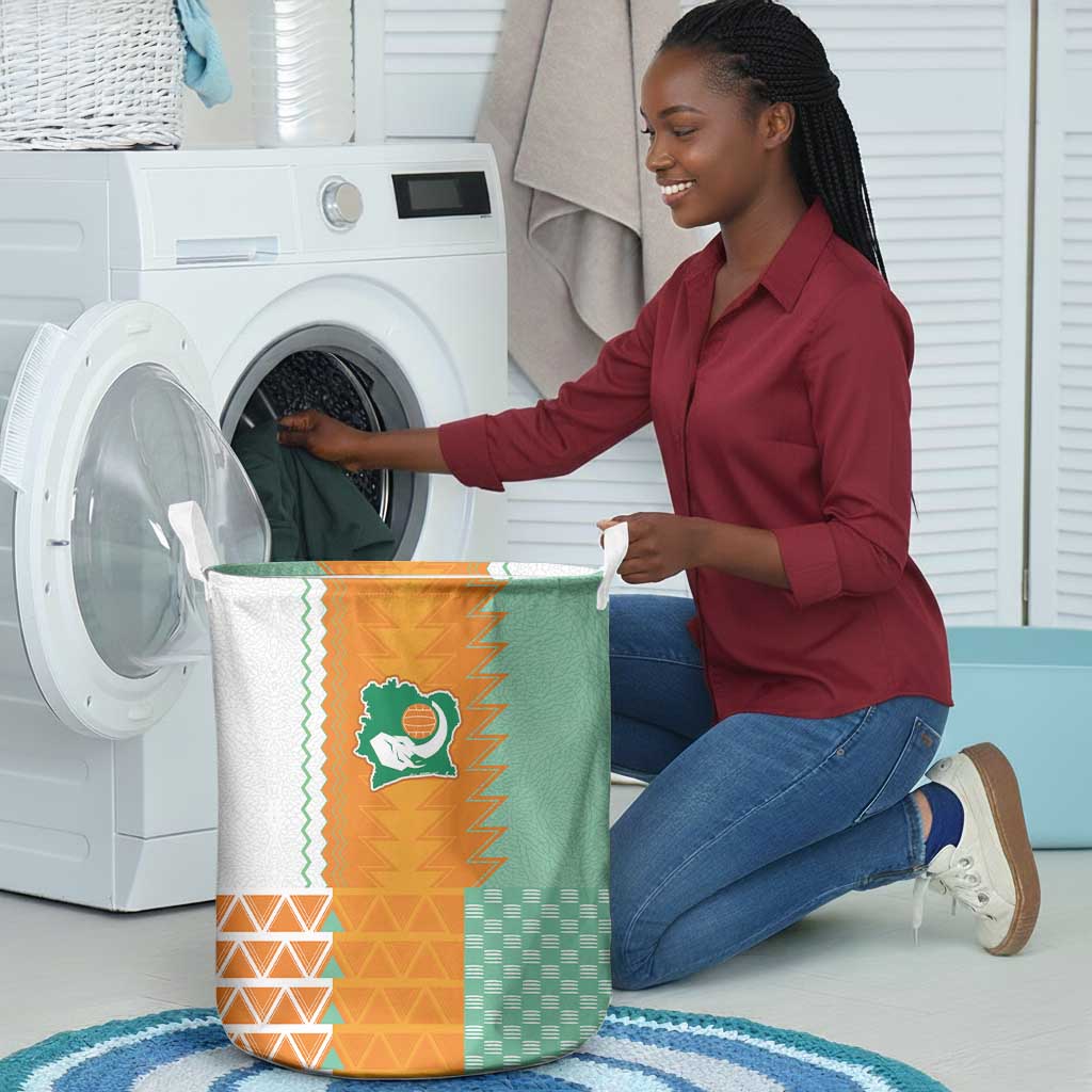Ivory Coast Football Laundry Basket Côte d'Ivoire-Tribal Sporty Style - African Pride