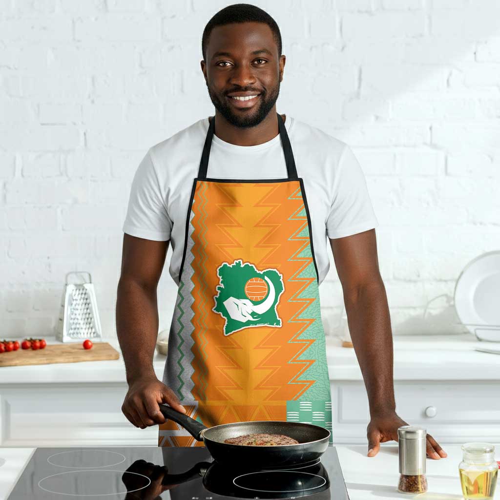 Ivory Coast Football Apron Côte d'Ivoire-Tribal Sporty Style - African Pride