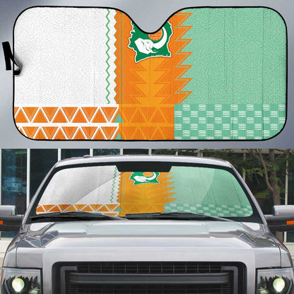 Ivory Coast Football Auto Sun Shade Côte d'Ivoire-Tribal Sporty Style - African Pride