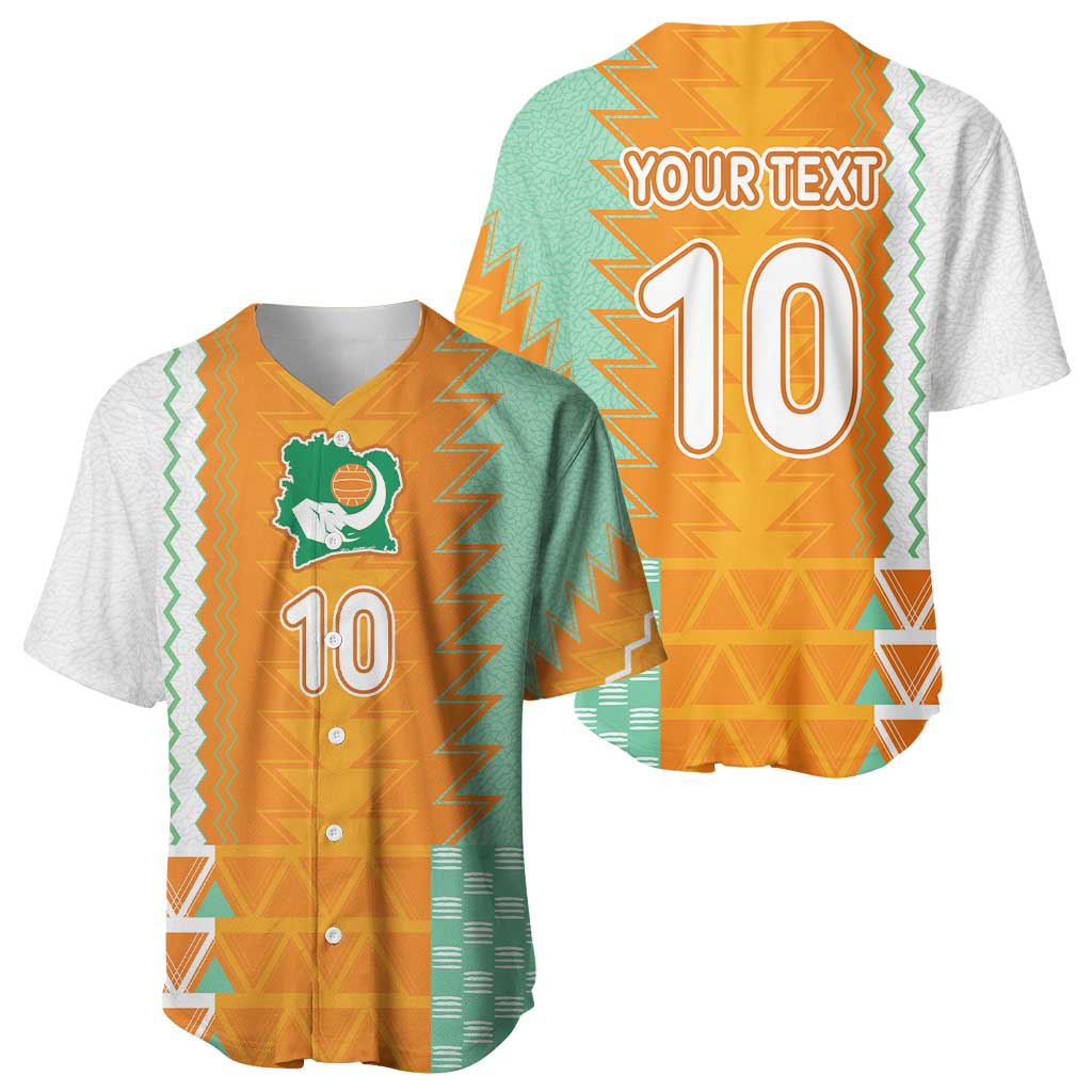 Custom Ivory Coast Football Baseball Jersey Côte d'Ivoire-Tribal Sporty Style - African Pride
