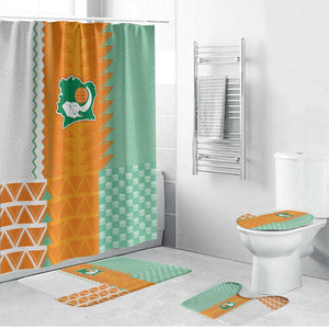 Ivory Coast Football Bathroom Set Côte d'Ivoire-Tribal Sporty Style - African Pride