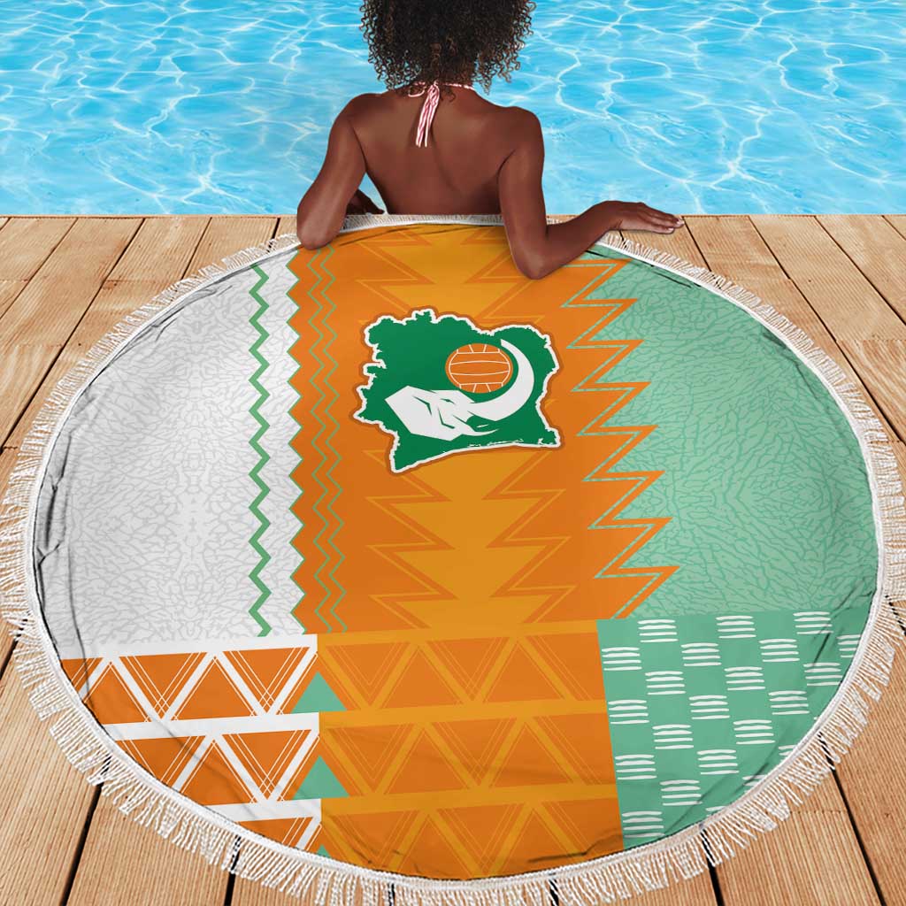 Ivory Coast Football Beach Blanket Côte d'Ivoire-Tribal Sporty Style - African Pride