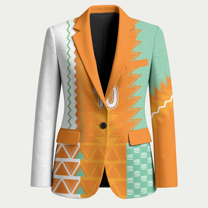 Custom Ivory Coast Football Blazer Côte d'Ivoire-Tribal Sporty Style - African Pride