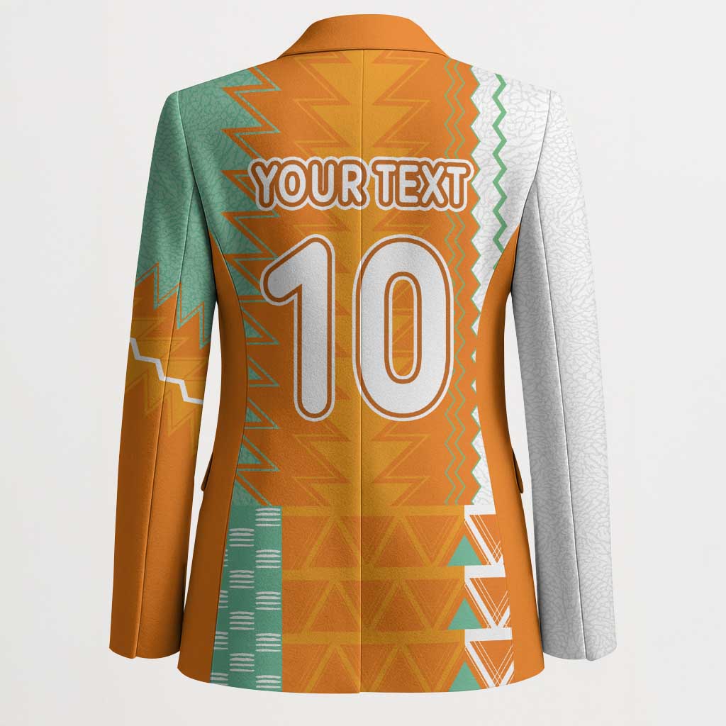 Custom Ivory Coast Football Blazer Côte d'Ivoire-Tribal Sporty Style - African Pride